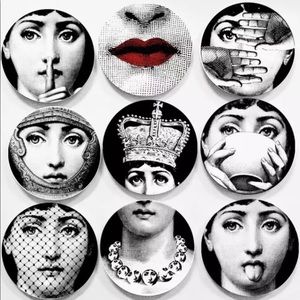 Wall Decor plates woman face Art Deco Lina Cavalieri Fornasetti REP 8 in